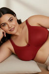 Zivame True Curv Cotton Laminated Non Wired Full Coverage Sag Lift Bra - Sundried Tomato — thumbnail 4